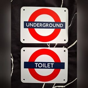 London Undeground & Toilet Metal Wall Signs